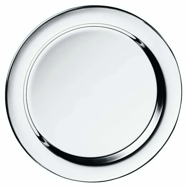 Flaschenteller Silhouette versilbert mit gebördeltem Rand 14 cm Wilkens 204240020